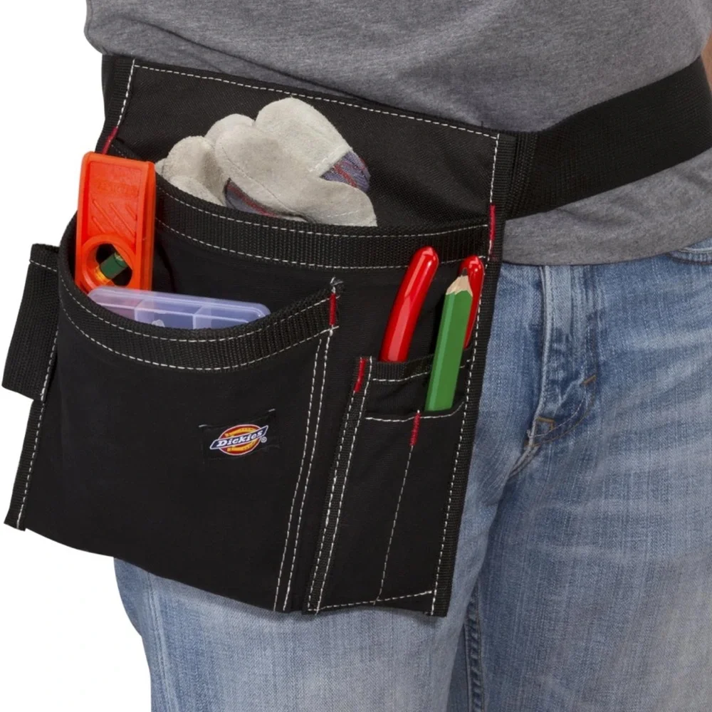 NWT Dickies Black 5-Pocket Single Side Tool Belt Pouch/Work Apron